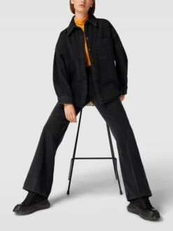 Drykorn Jeansjacke Mit Seitenschlitzen Modell 'VARIN' - Anthrazit