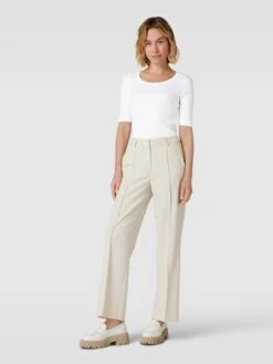 Christian Berg Woman T-Shirt Mit Geripptem Rundhalsausschnitt - Weiß