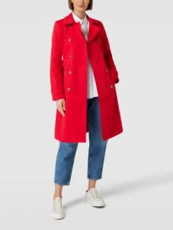 Montego Trenchcoat Mit Doppelreihiger Knopfleiste - Rot