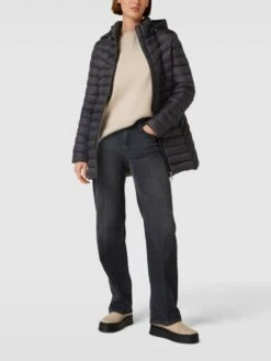 Fuchs Schmitt Steppjacke Mit Nahtreißverschluss Und Abnehmbarer Kapuze - Schwarz