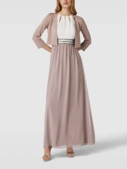 Jake*s Cocktail Bolero Mit Strukturmuster - Taupe