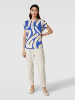 Emily Van Den Bergh Schlupfbluse Mit Kappärmeln - Royalblau