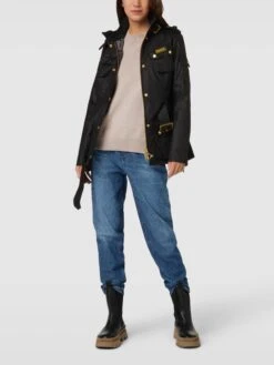 Barbour International™ Jacke Mit Label-Patch Modell 'LADIES' - Schwarz