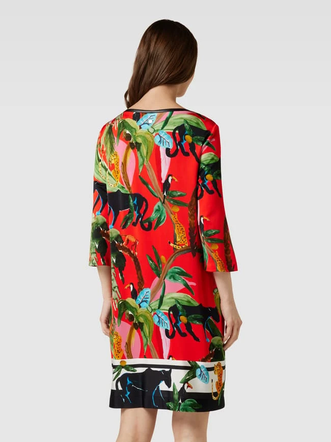 Marc Cain Knielanges Kleid Mit Allover-Muster - Rot 7 Marc Cain Knielanges Kleid Mit Allover-Muster - Rot – Bild 5