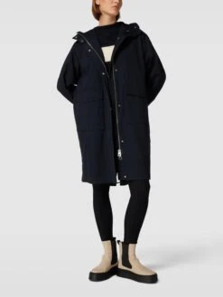Marc O'Polo Mantel Mit Kapuze - Marineblau