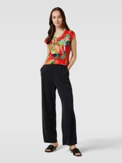 Marc Cain T-Shirt Mit Allover-Muster - Rot