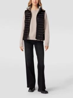 Wellensteyn Steppweste Mit Label-Applikation Modell 'Italy Vest' - Schwarz