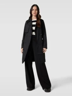 Khujo Trenchcoat Mit Taillengürtel Modell 'Sarina' - Schwarz