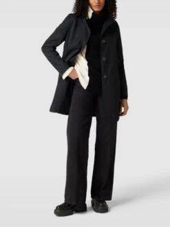 Christian Berg Woman Selection Mantel Mit Knopfleiste - Schwarz
