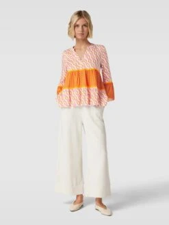 Emily Van Den Bergh Blusenshirt Mit Allover-Muster - Pink