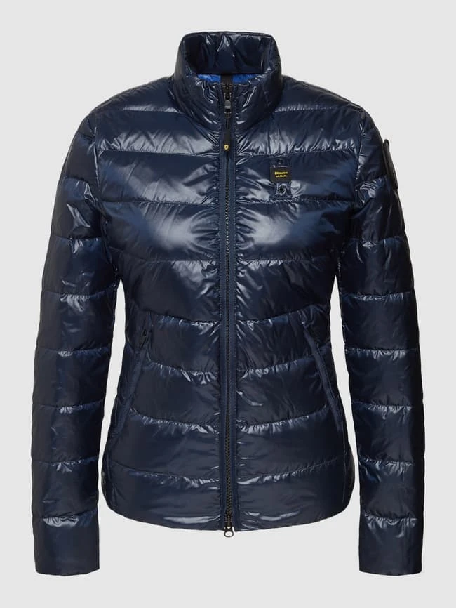 Blauer Usa Daunenjacke Mit Stehkragen - Marineblau 4 Blauer Usa Daunenjacke Mit Stehkragen - Marineblau – Bild 2