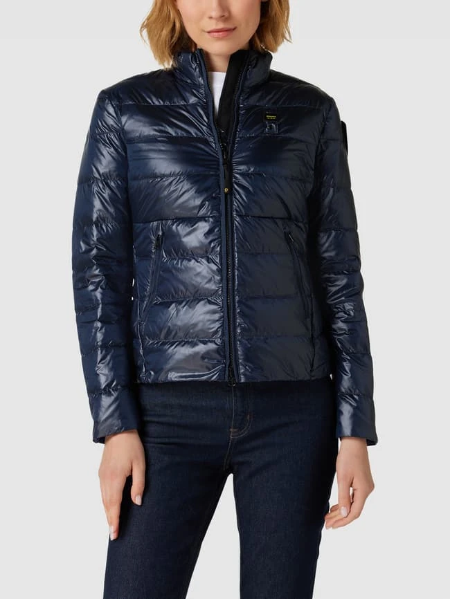Blauer Usa Daunenjacke Mit Stehkragen - Marineblau 6 Blauer Usa Daunenjacke Mit Stehkragen - Marineblau – Bild 4