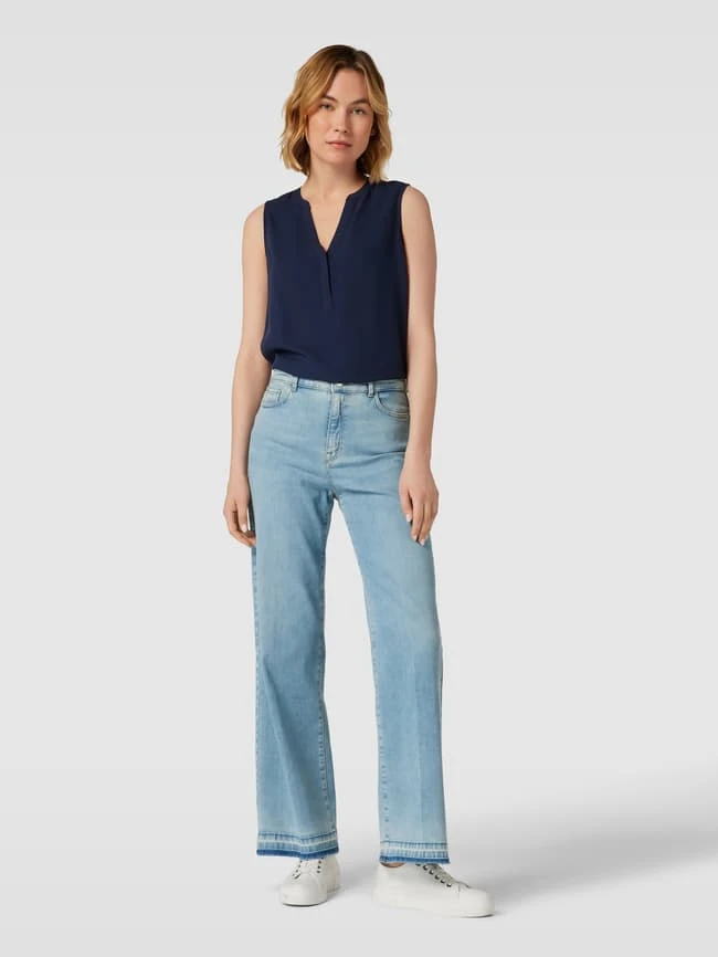 Montego Blusentop Aus Reiner Viskose Modell 'Solid' - Dunkelblau 3 Montego Blusentop Aus Reiner Viskose Modell 'Solid' - Dunkelblau