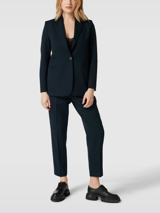 Jake*s Collection Bundfaltenhose Mit Französischen Eingrifftaschen - Marineblau 3 Jake*s Collection Bundfaltenhose Mit Französischen Eingrifftaschen - Marineblau